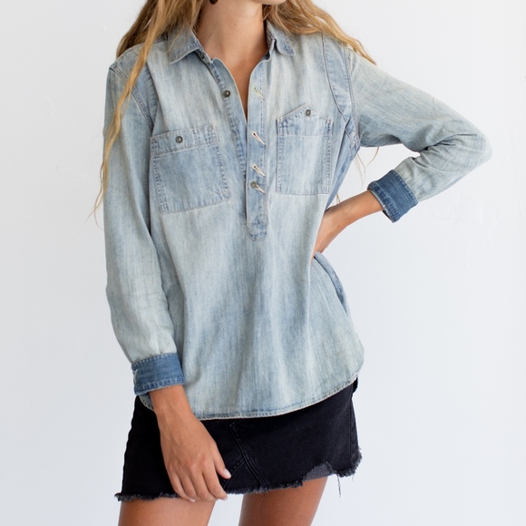 Madewell Tops - Madewell Rivet & Thread Tincup Denim Popover Tunic Madewell Tops - Madewell Rivet & Thread Tincup Denim Popover Tunic